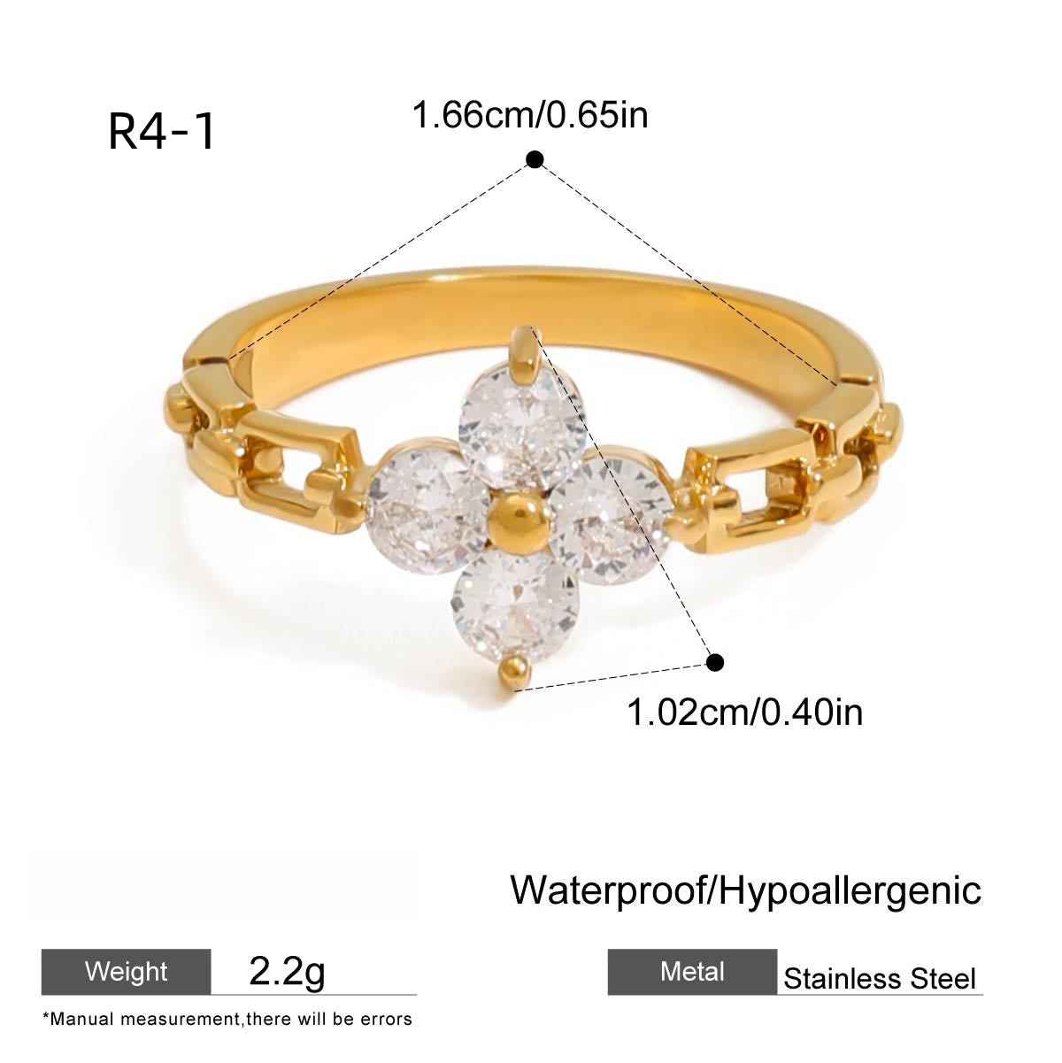 Luxury Rings Collection-Stainless steel with 18k gold