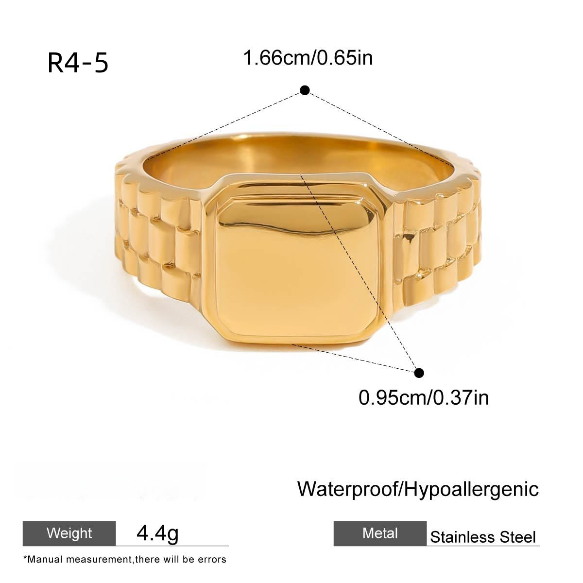 Luxury Rings Collection-Stainless steel with 18k gold