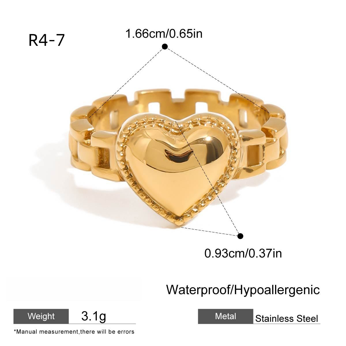 Luxury Rings Collection-Stainless steel with 18k gold
