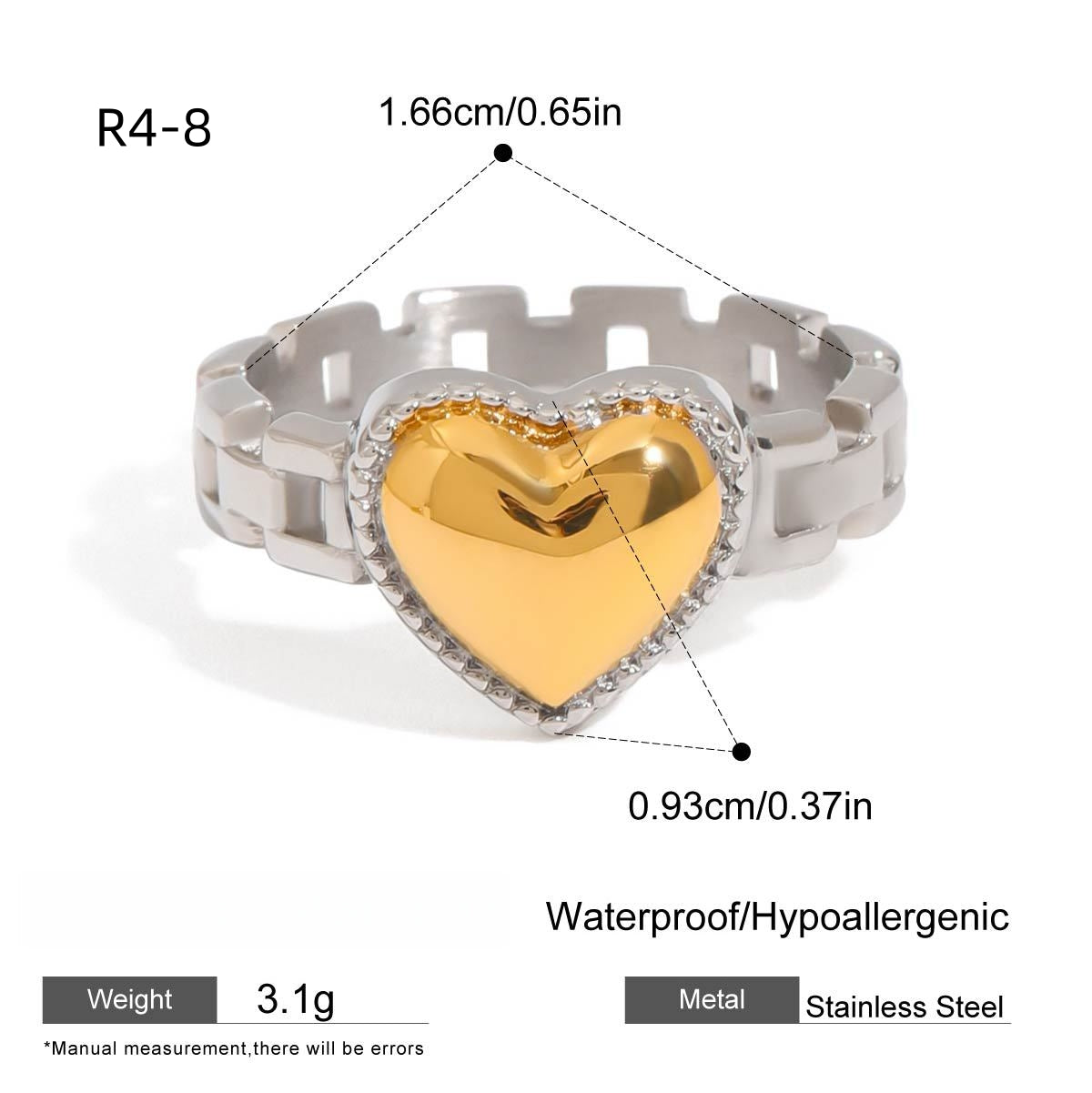 Luxury Rings Collection-Stainless steel with 18k gold