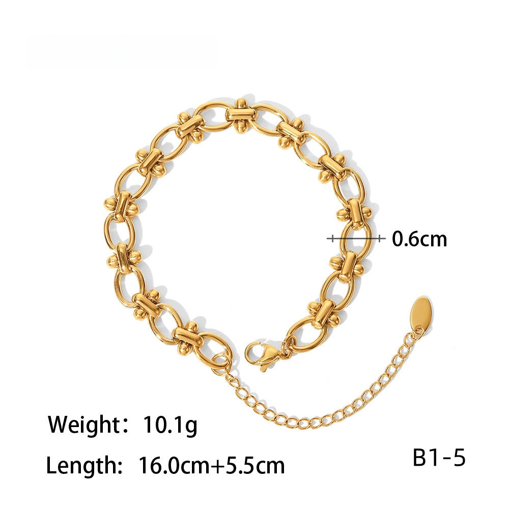 Bangle Collection-Stainless steel with 18k gold