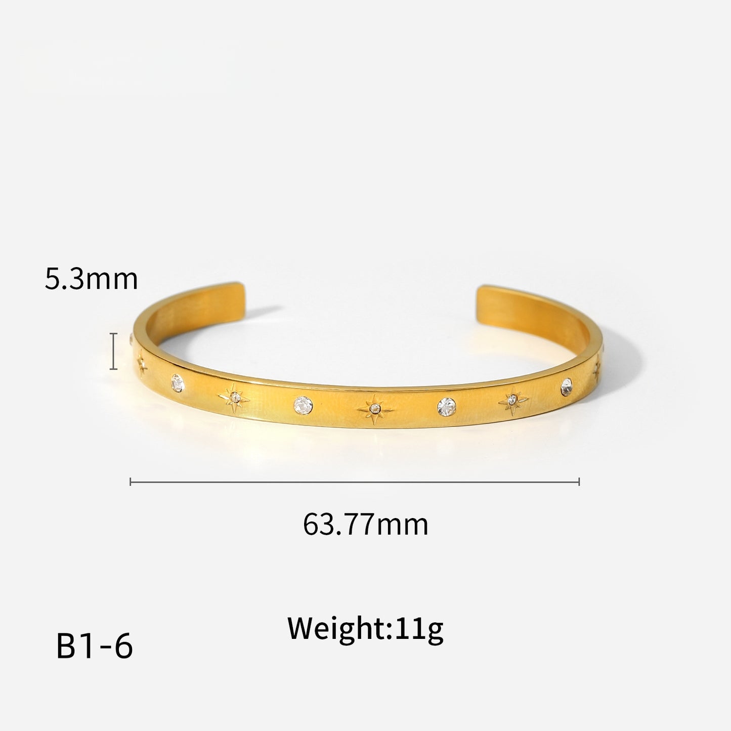 Bangle Collection-Stainless steel with 18k gold