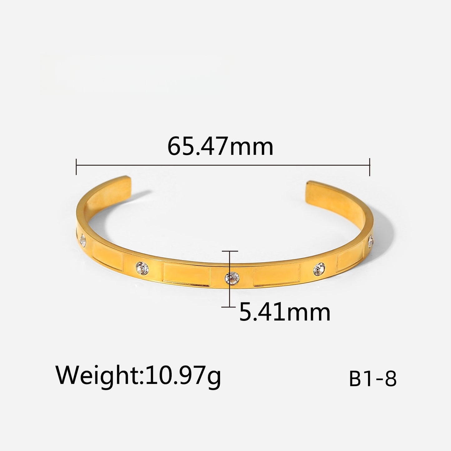 Bangle Collection-Stainless steel with 18k gold