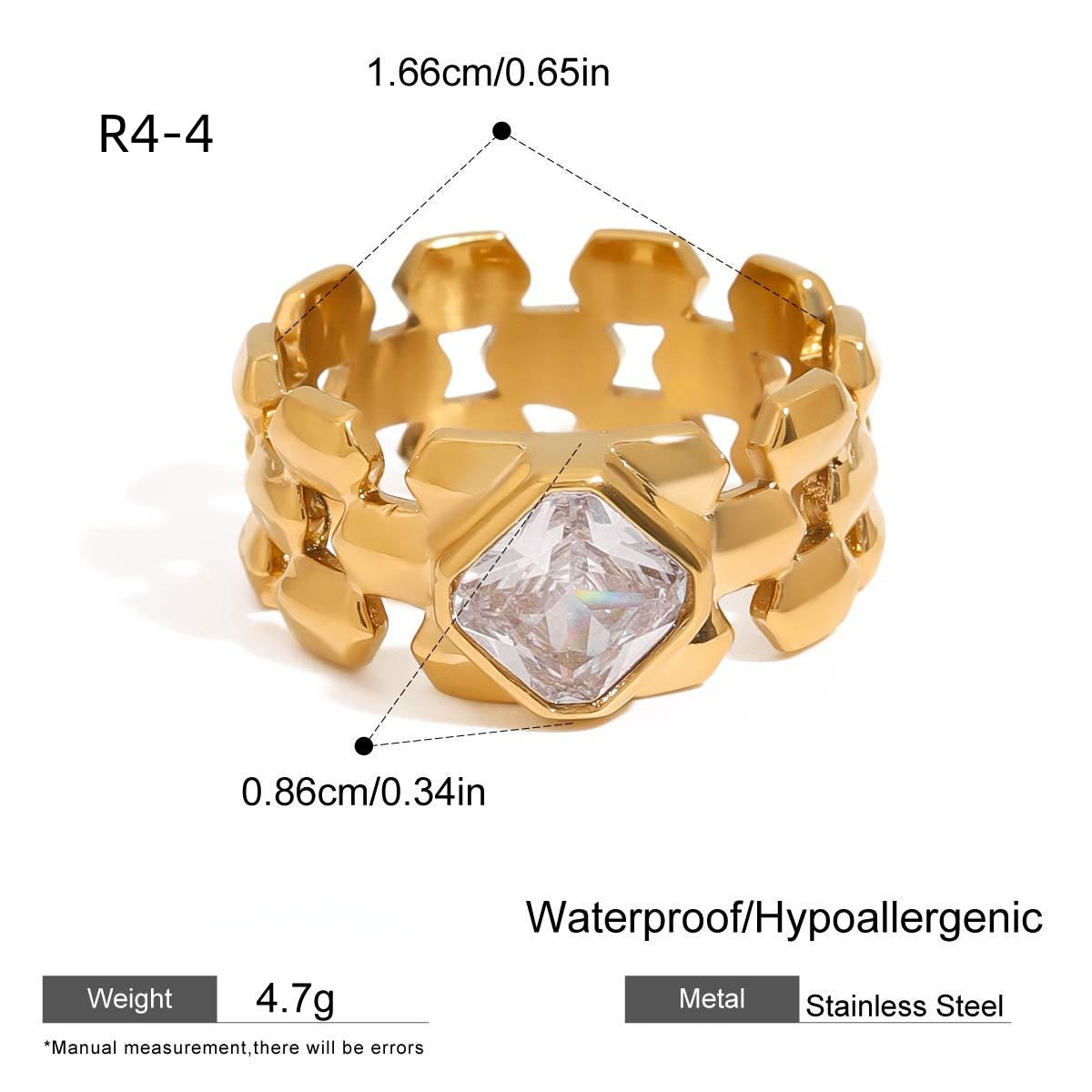 Luxury Rings Collection-Stainless steel with 18k gold